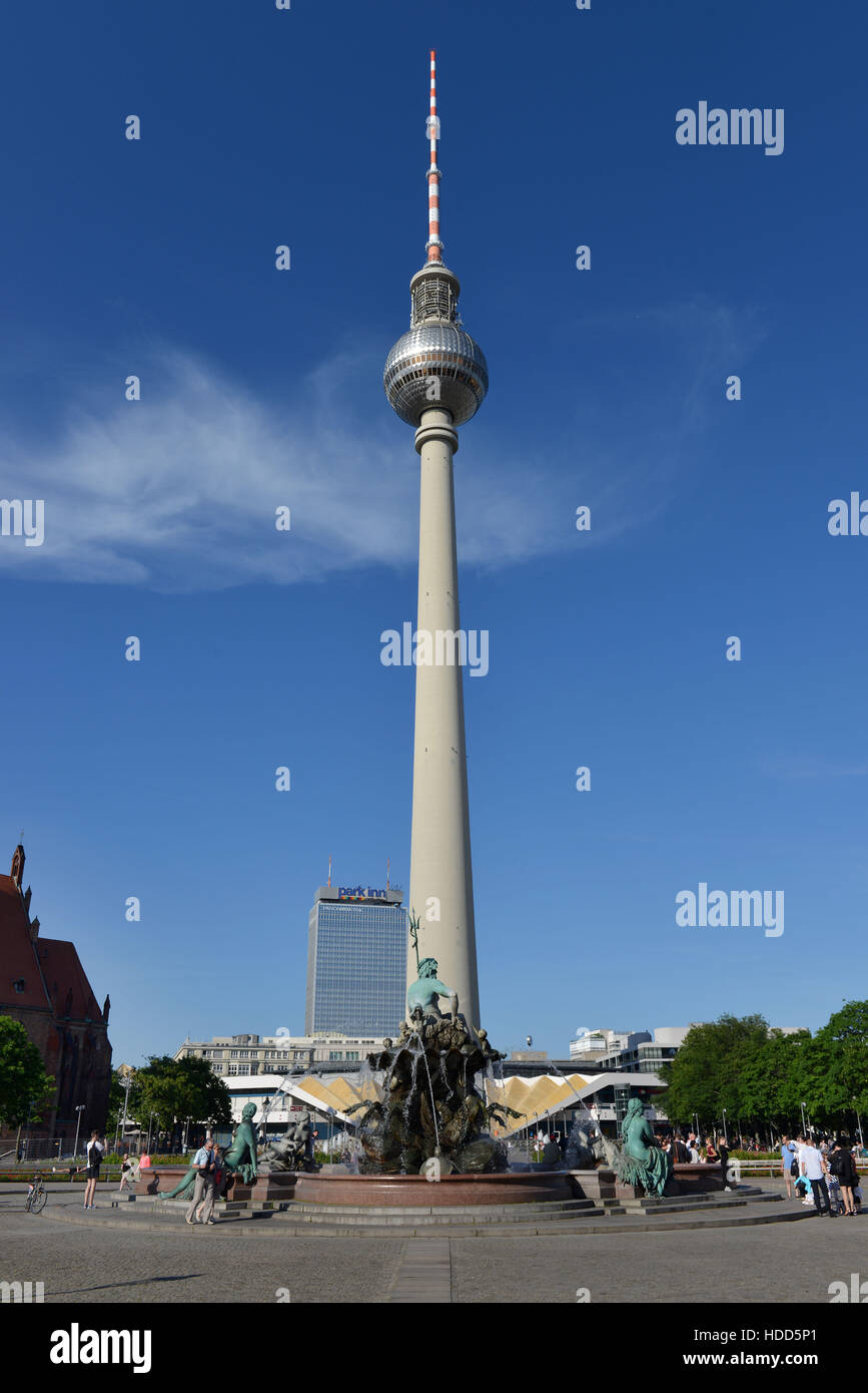 Fernsehturm, Panoramastrasse, Mitte, Berlin, Deutschland Foto de stock
