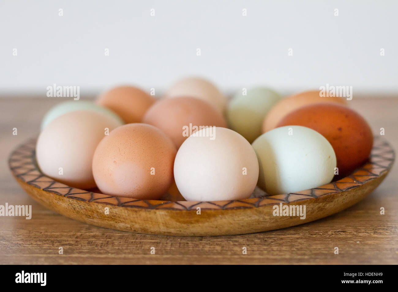 Free Range huevos de gallina Foto de stock