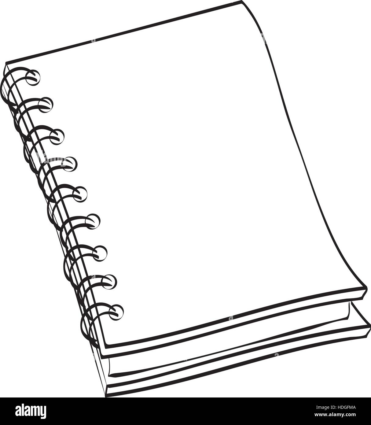 Cuaderno escolar dibujar Imagen Vector de stock - Alamy