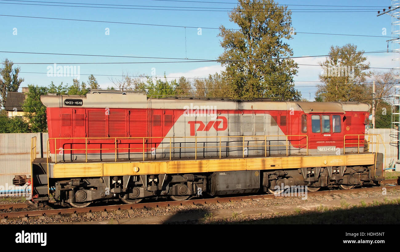 Locomotora ChME3 9C-33-4548 en algún lugar de Rusia Foto de stock