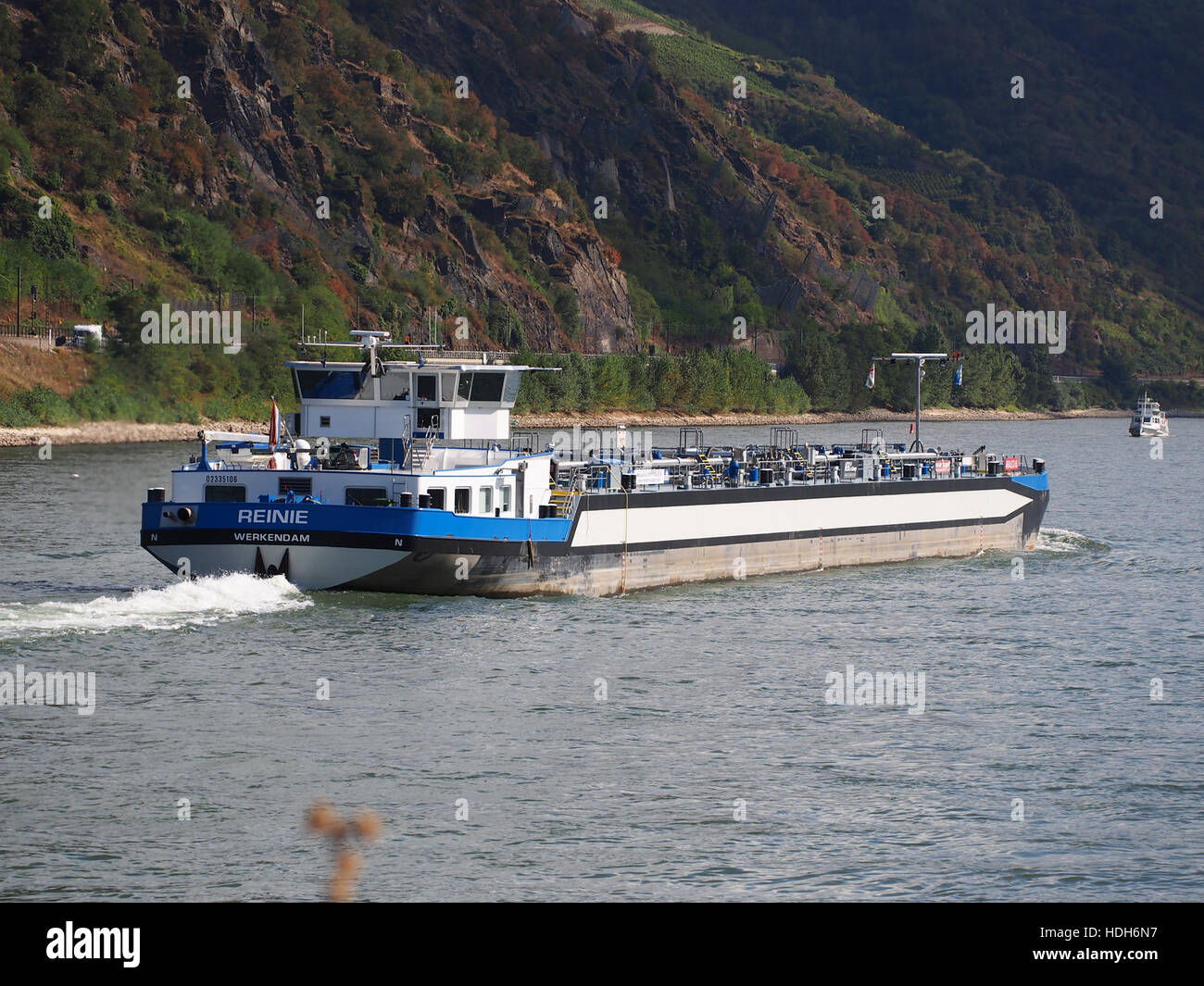 Reinie (barco, 2012) ENI 02335106 en el Rin en Oberwesel pic8 Foto de stock