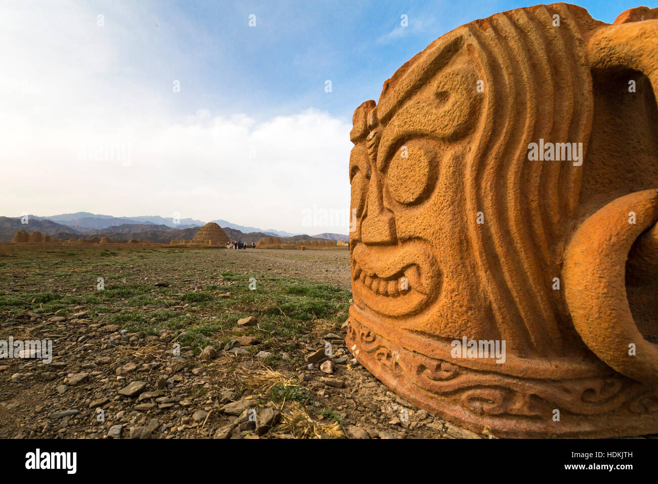 Western Xia Mausoleo, Yinchuan, Ningxia, China Foto de stock