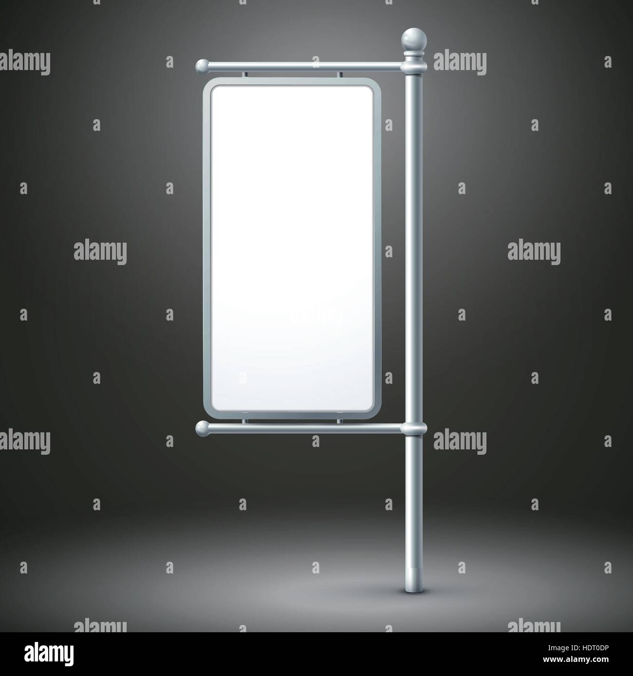 3d en vallas publicitarias de la calle en blanco sobre fondo negro Imagen  Vector de stock - Alamy