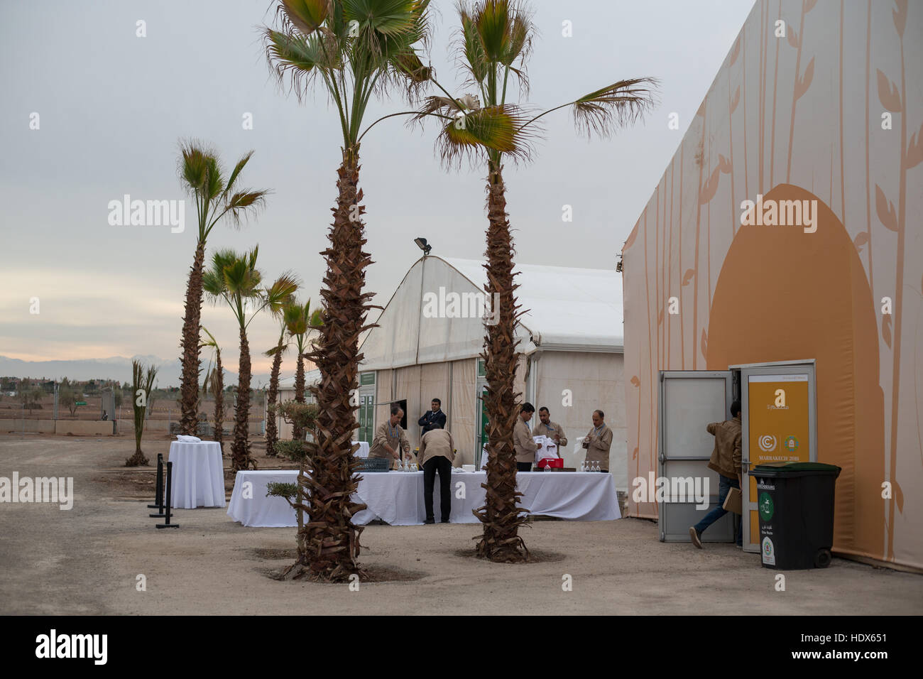 Cmnucc COP22 las negociaciones sobre el cambio climático celebrada en Marrakech, Marruecos, en 2016. Foto de stock