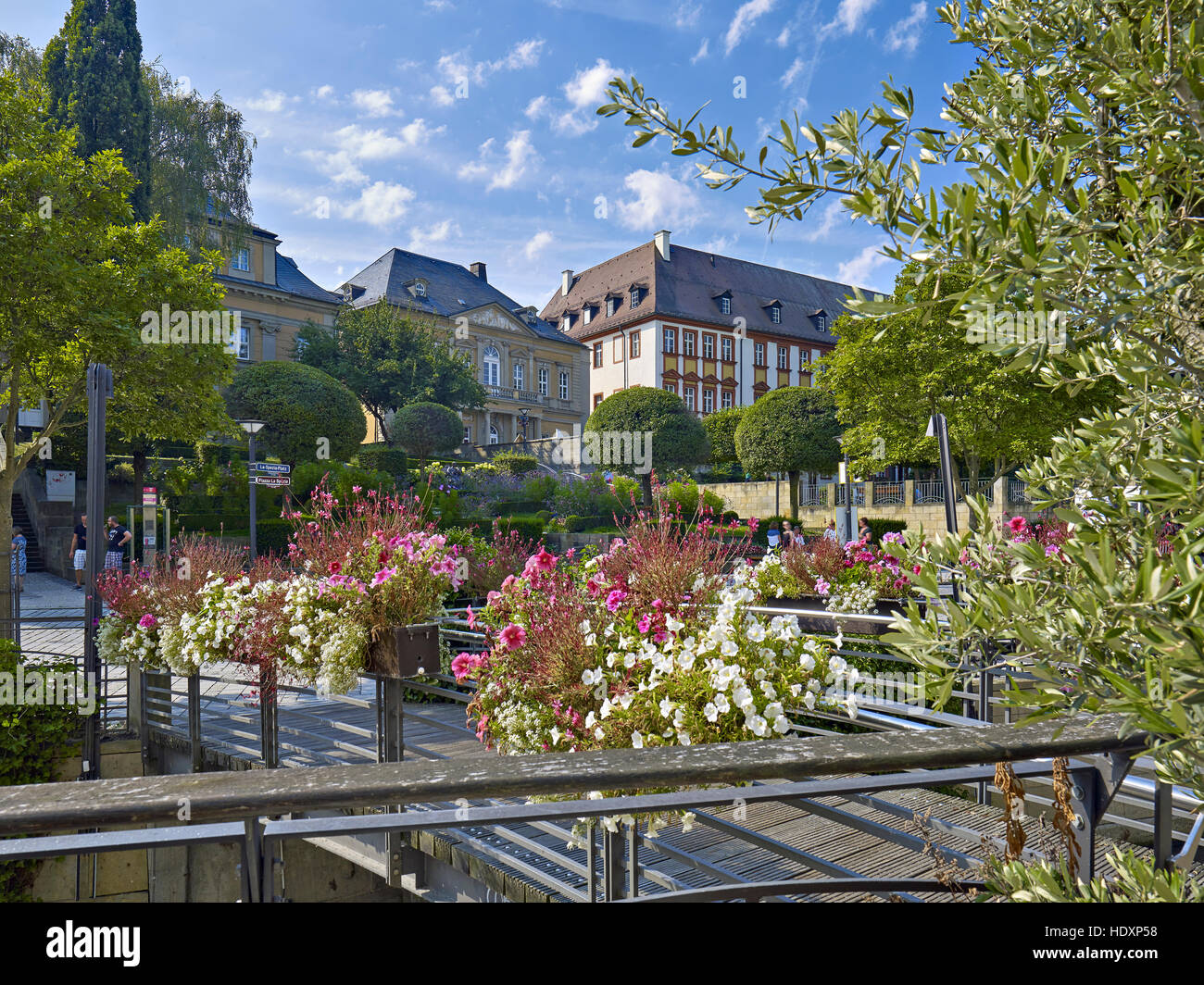 Schlossberglein visto desde la-Spezia-Platz, Bayreuth, Alta Franconia, Baviera, Alemania Foto de stock