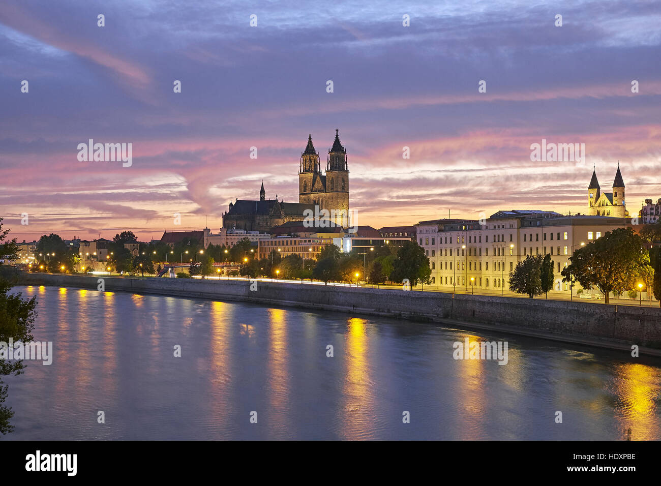 La Catedral de Magdeburgo, Magdeburgo, Sajonia-Anhalt, Alemania Foto de stock