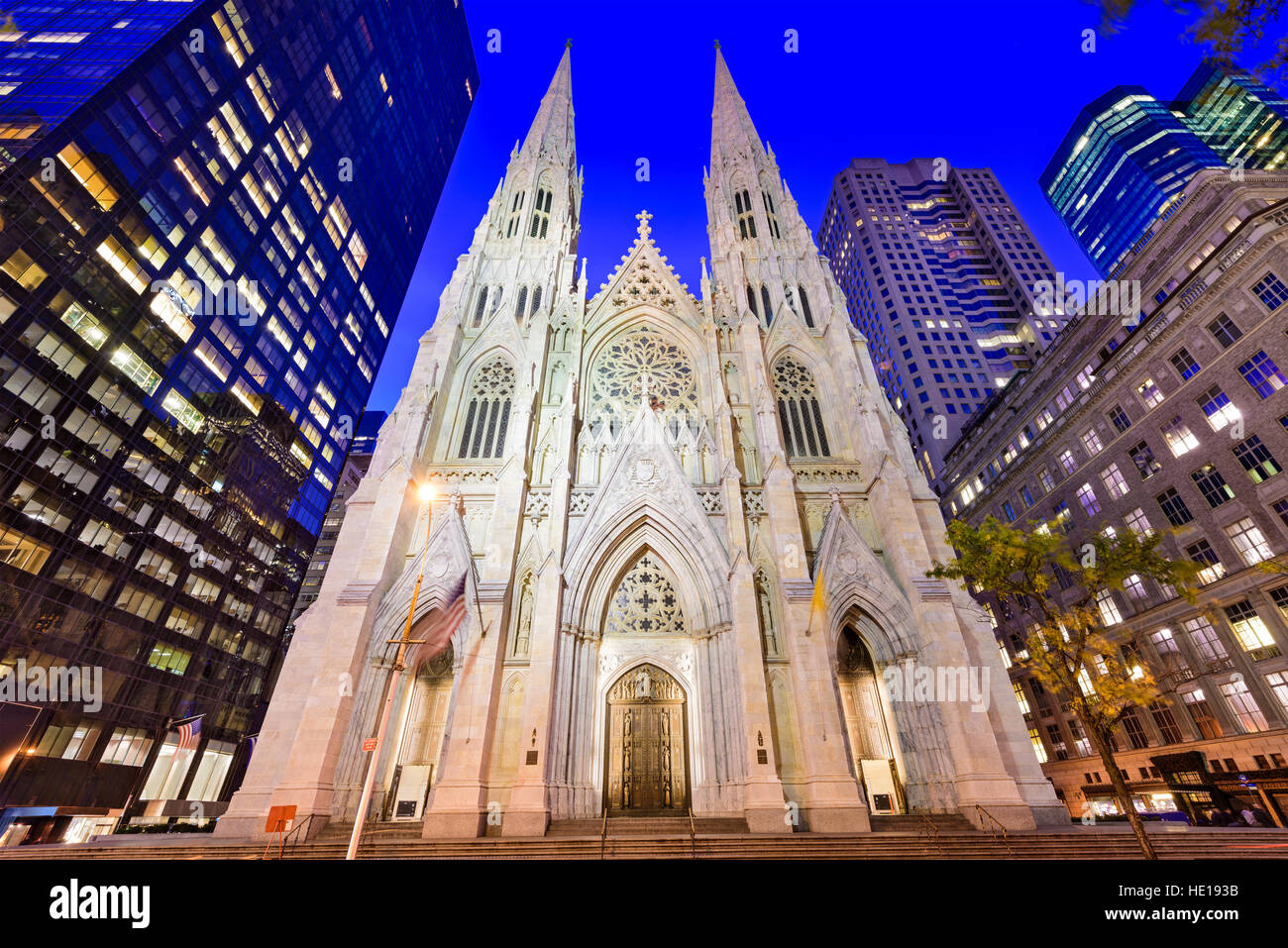 La Catedral de San Patricio en Nueva York. Foto de stock