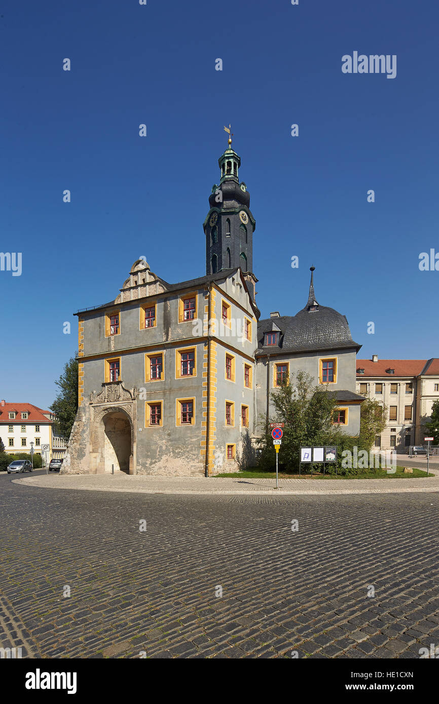 Torre de castillo, Weimar, Turingia, Alemania Foto de stock