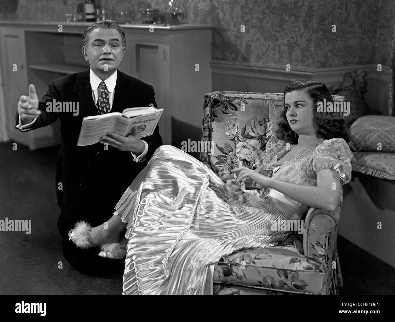 Scarlet Street, alias: Straße der Versuchung, USA 1945, Regie: Fritz Lang, Darsteller: Edward G. Robinson, Joan Bennett Foto de stock