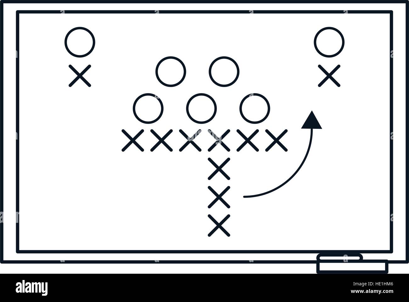 Pizarra tácticas deportivas Fútbol americano esbozo ilustración vectorial  EPS 10 Imagen Vector de stock - Alamy