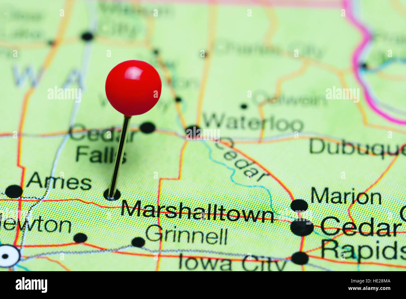 Marshalltown en un mapa fotografías e imágenes de alta resolución Alamy