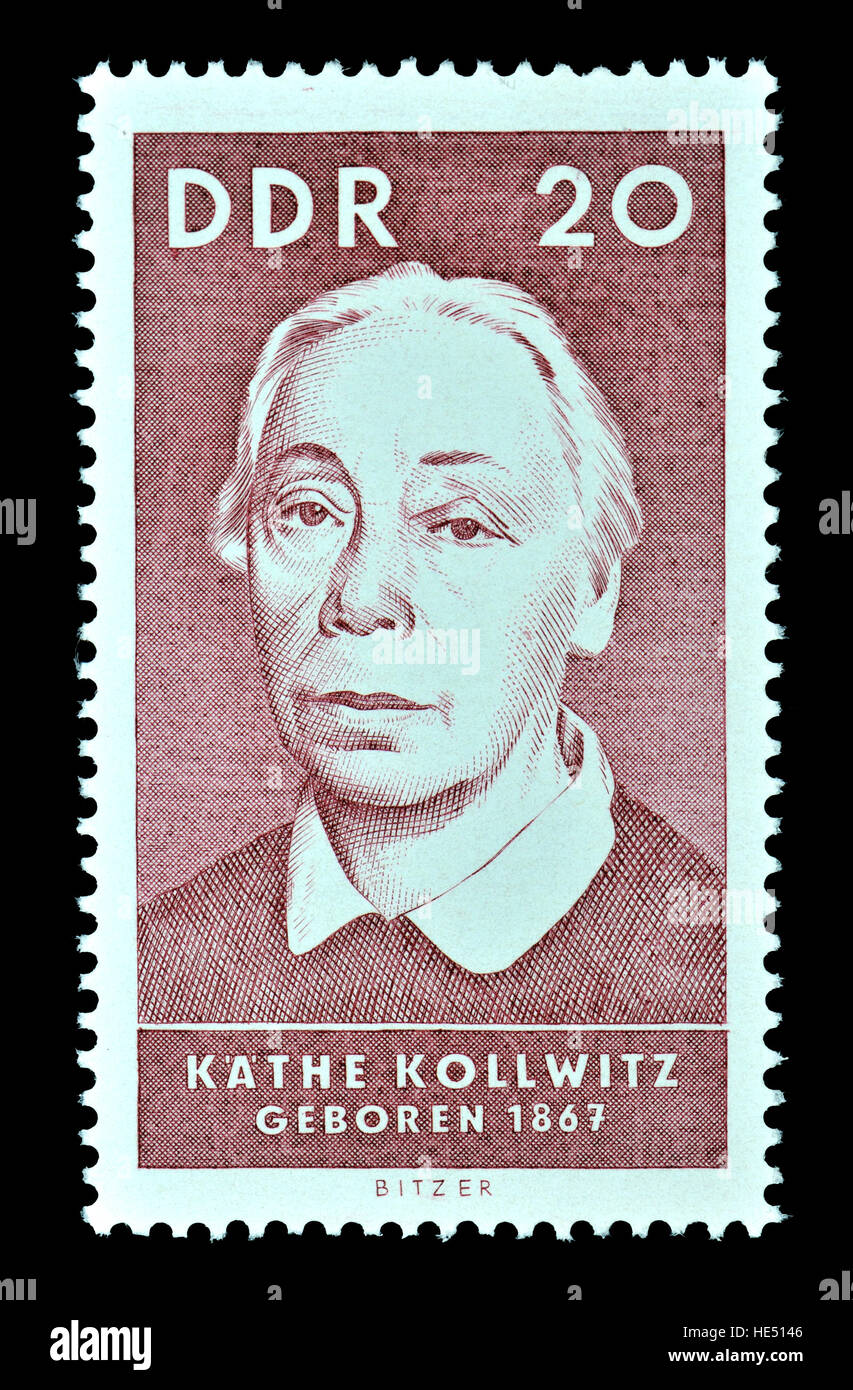 Sellos de Alemania oriental (1967) : Käthe Kollwitz (Schmidt) (1867 - 1945) artista alemán, Foto de stock