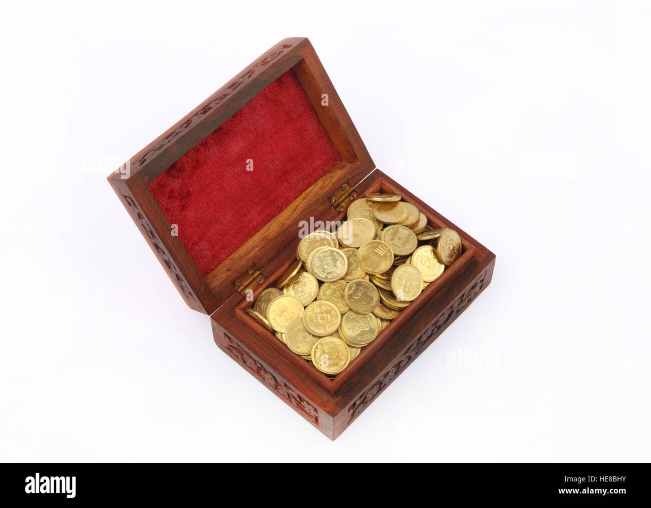 Trastero De Monedas De Oro Con Una Caja De Metal Fuerte Y Un