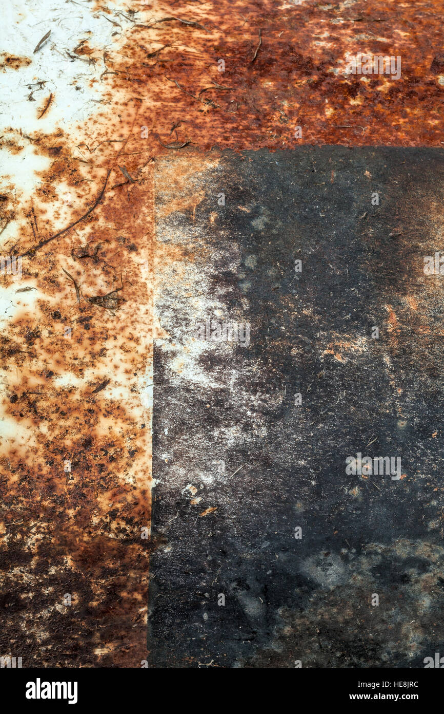 Imagen de fondo de la placa de hierro viejo, la textura de la superficie. Foto de stock