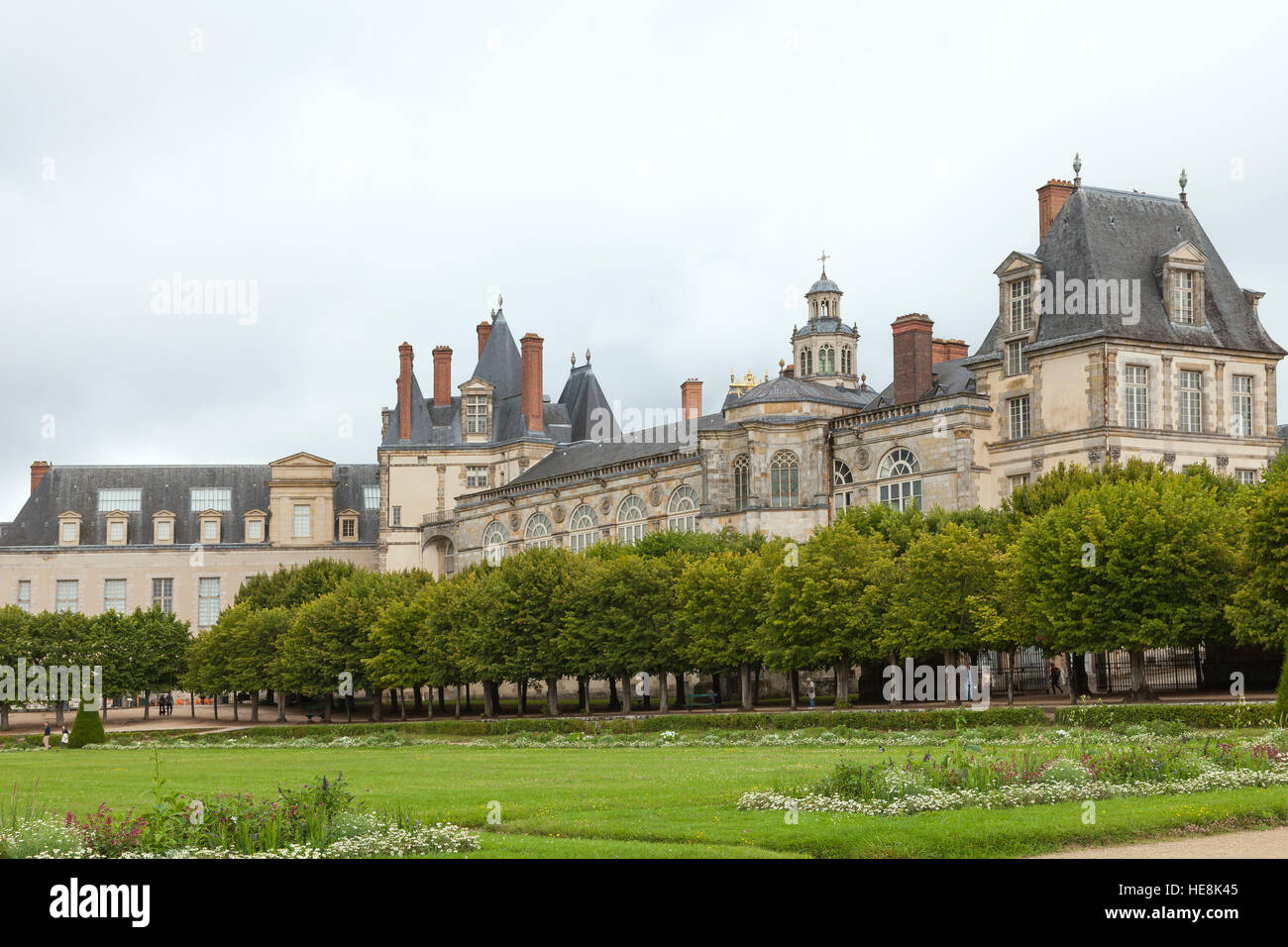 FONTAINEBLEAU, Francia - 13 de julio : castillo de caza Real de Fontainebleau, Francia, Julio 13,2014. Foto de stock