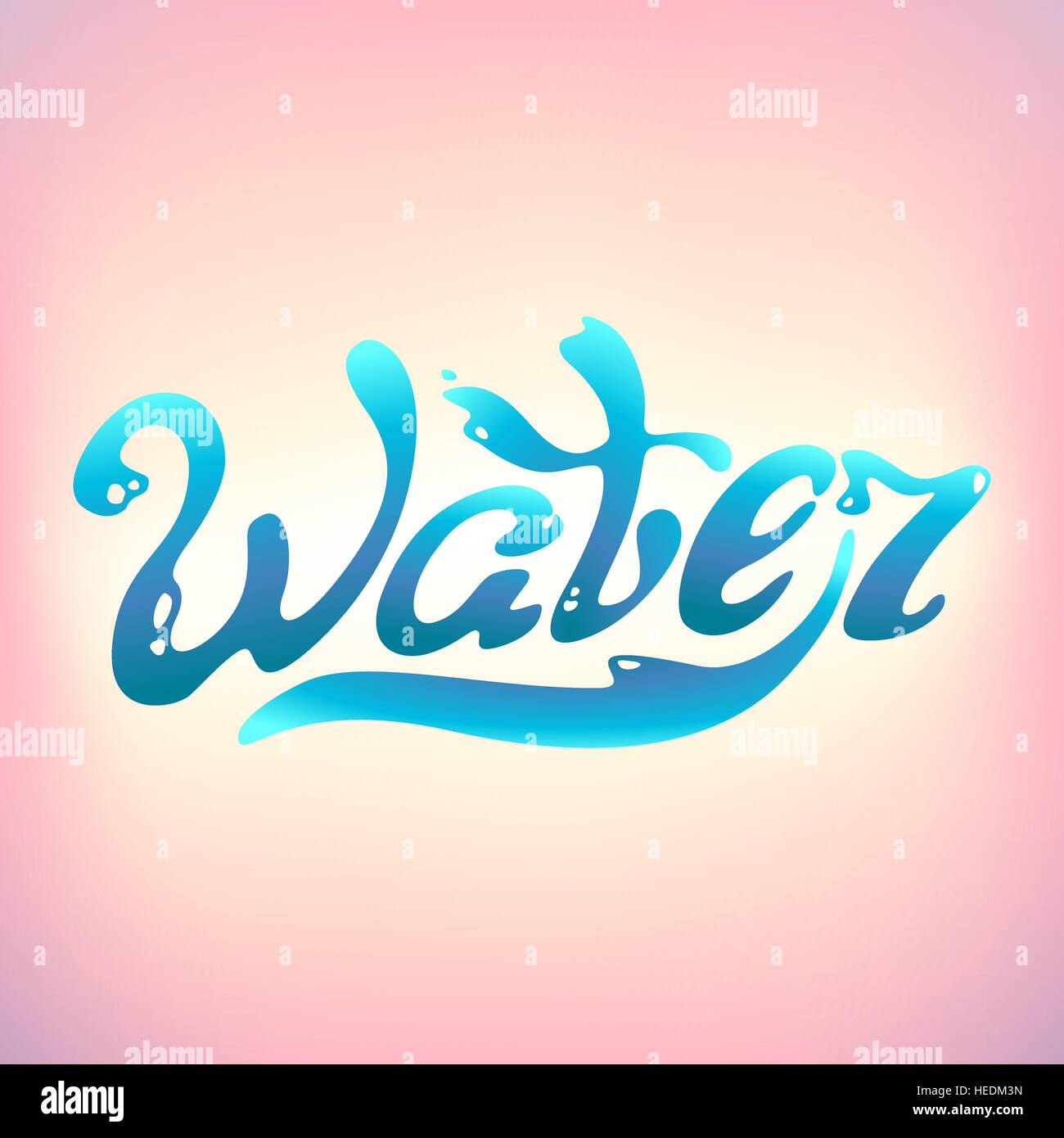 Agua turquesa día rotulación de logotipo Ilustración del Vector