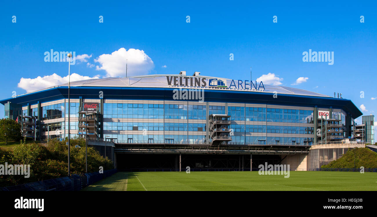 Alemania, en Gelsenkirchen, el estadio de fútbol Veltins-Arena, Arena Auf Schalke. Foto de stock