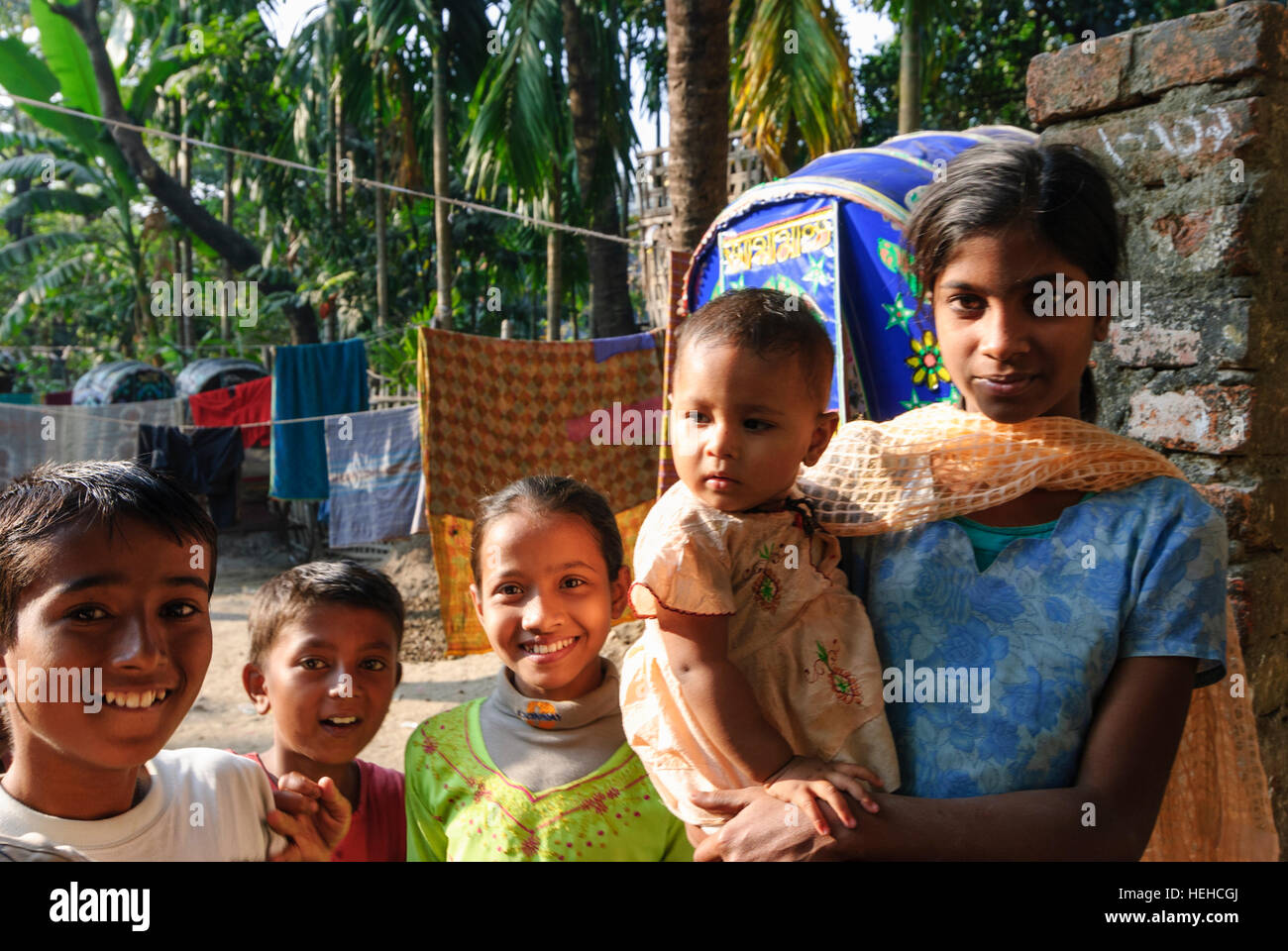 Chittagong: niños, de la división de Chittagong, Bangladesh Foto de stock