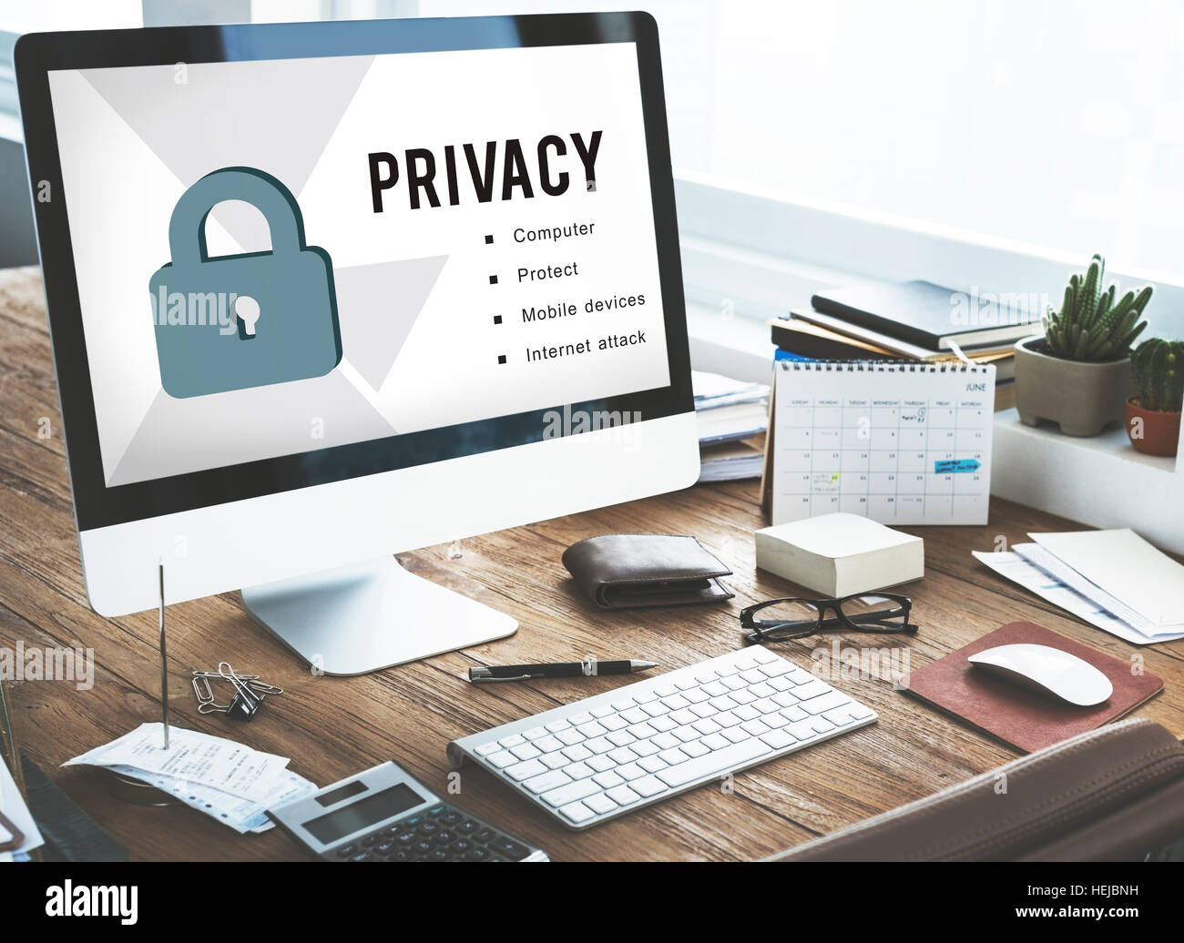 Protección de privacidad Seguridad de datos concepto Foto de stock