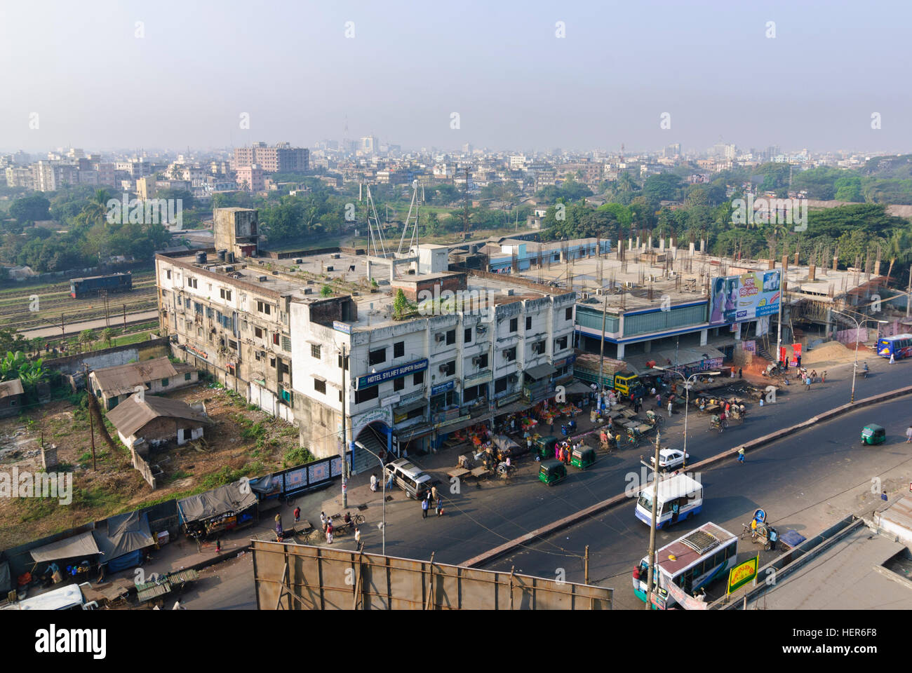 Chittagong: Vista del centro de la ciudad, de la división de Chittagong, Bangladesh Foto de stock