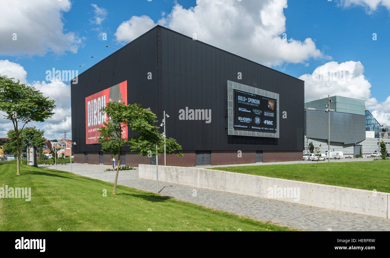 Teatro de caja negra, Holstebro, Midtjylland, Dinamarca Foto de stock