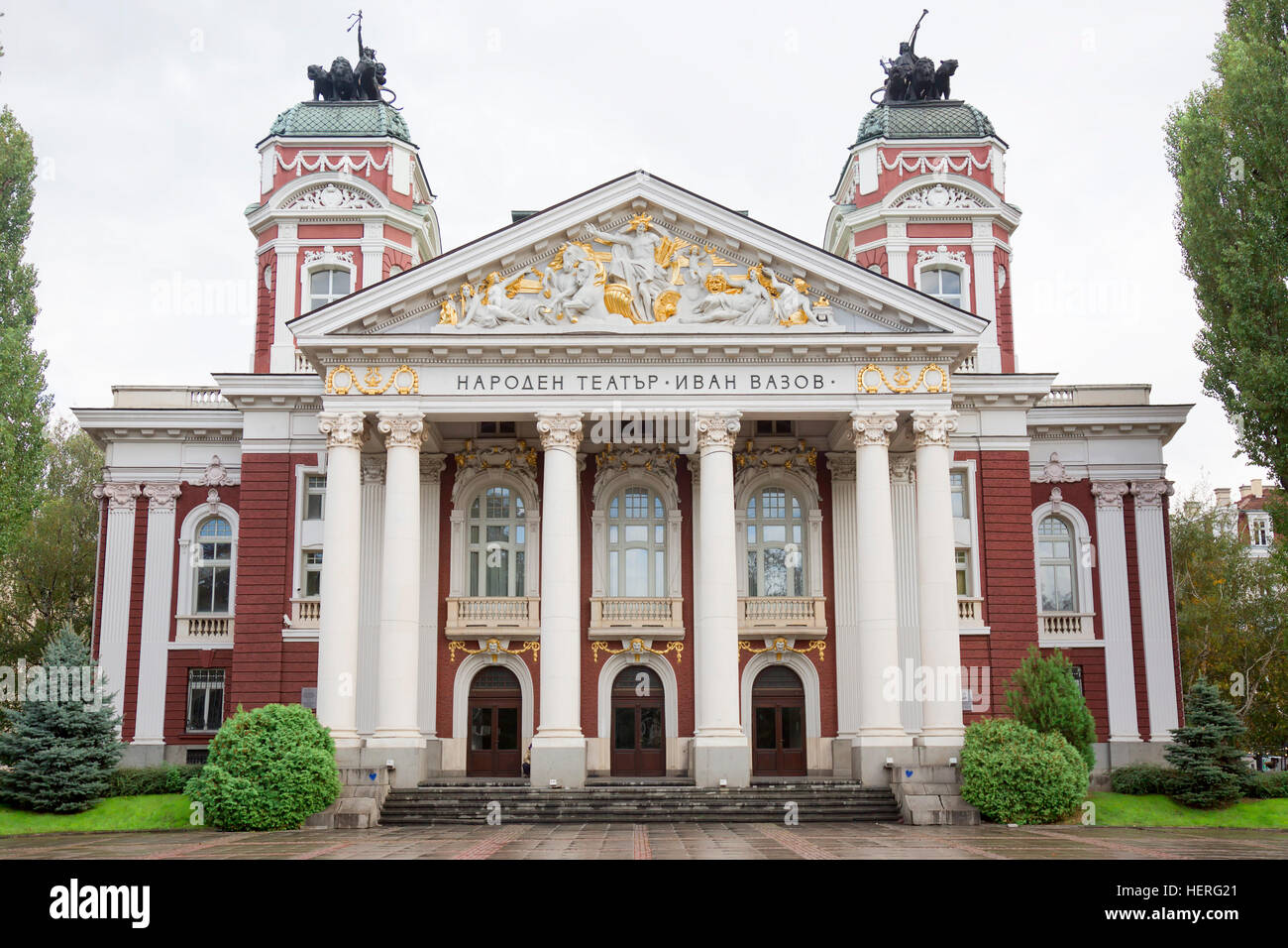 Teatro Nacional Ivan Vazov, Sofía, Bulgaria Foto de stock