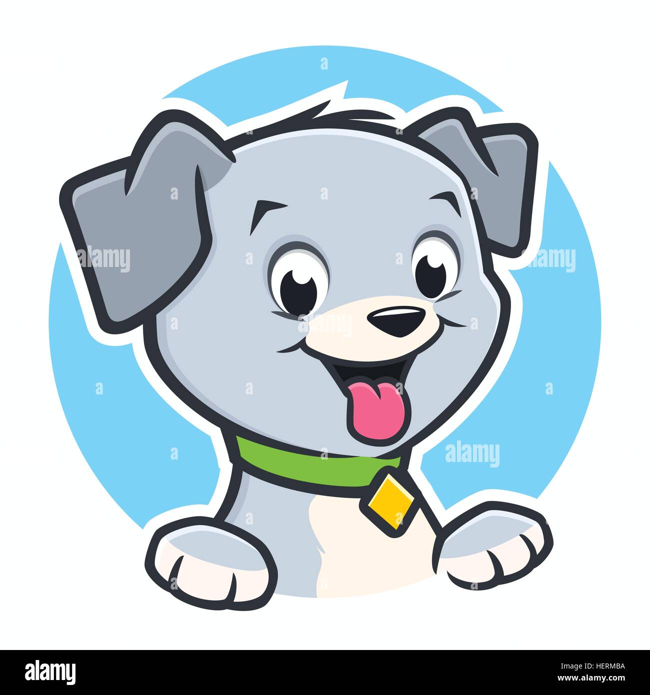 Cachorro de perro de dibujos animados Imagen Vector de stock - Alamy