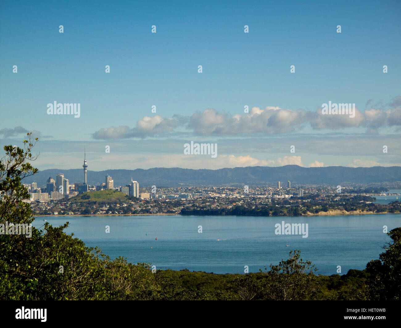 Vista de Auckland. Foto de stock