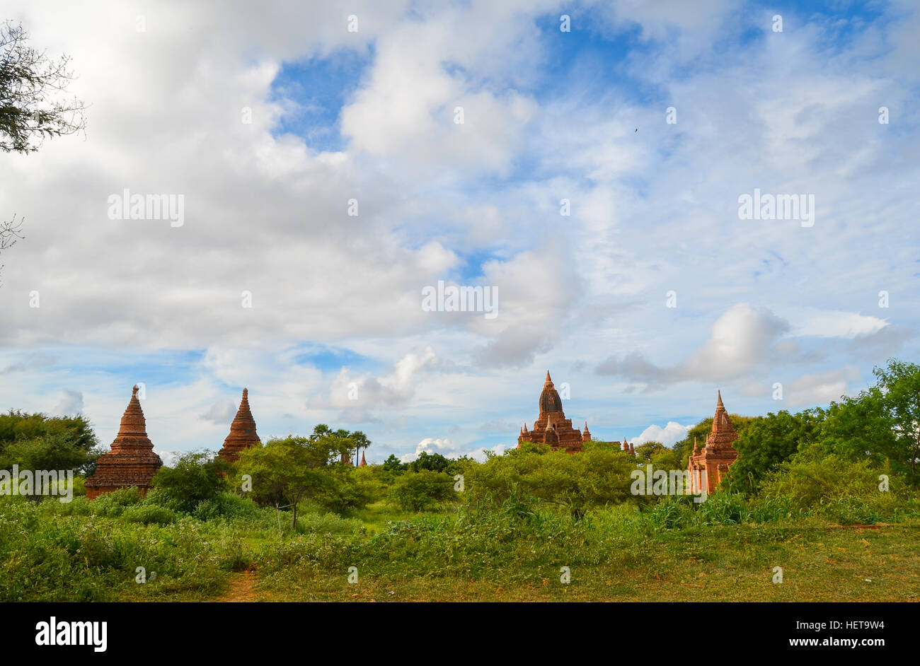 Los antiguos templos de Bagan, Myanmar Foto de stock