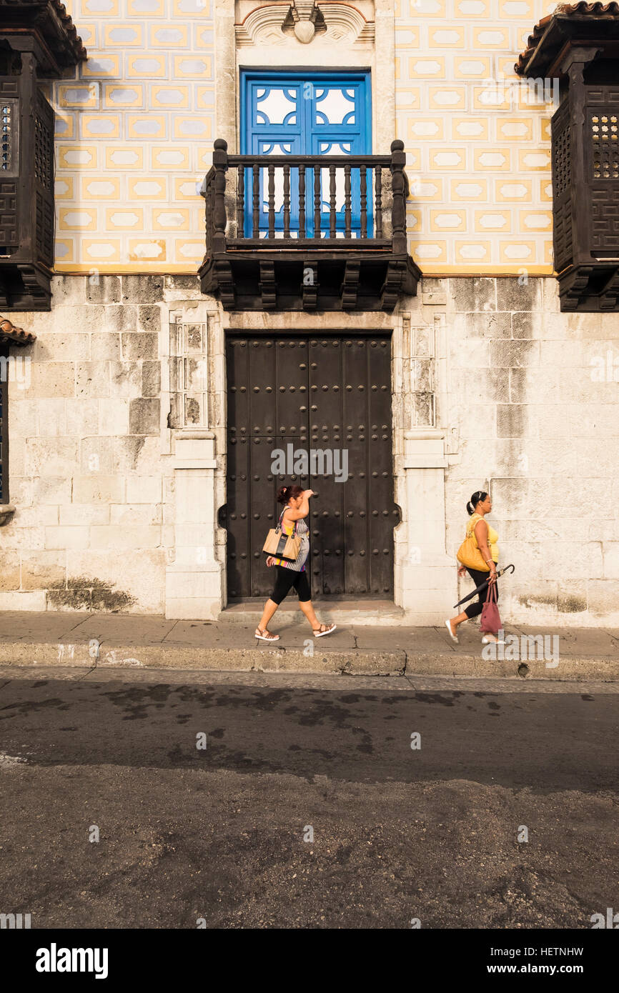 Casa de Diego Velázquez, la casa más antigua aún en pie en Santiago de Cuba, Cuba Foto de stock