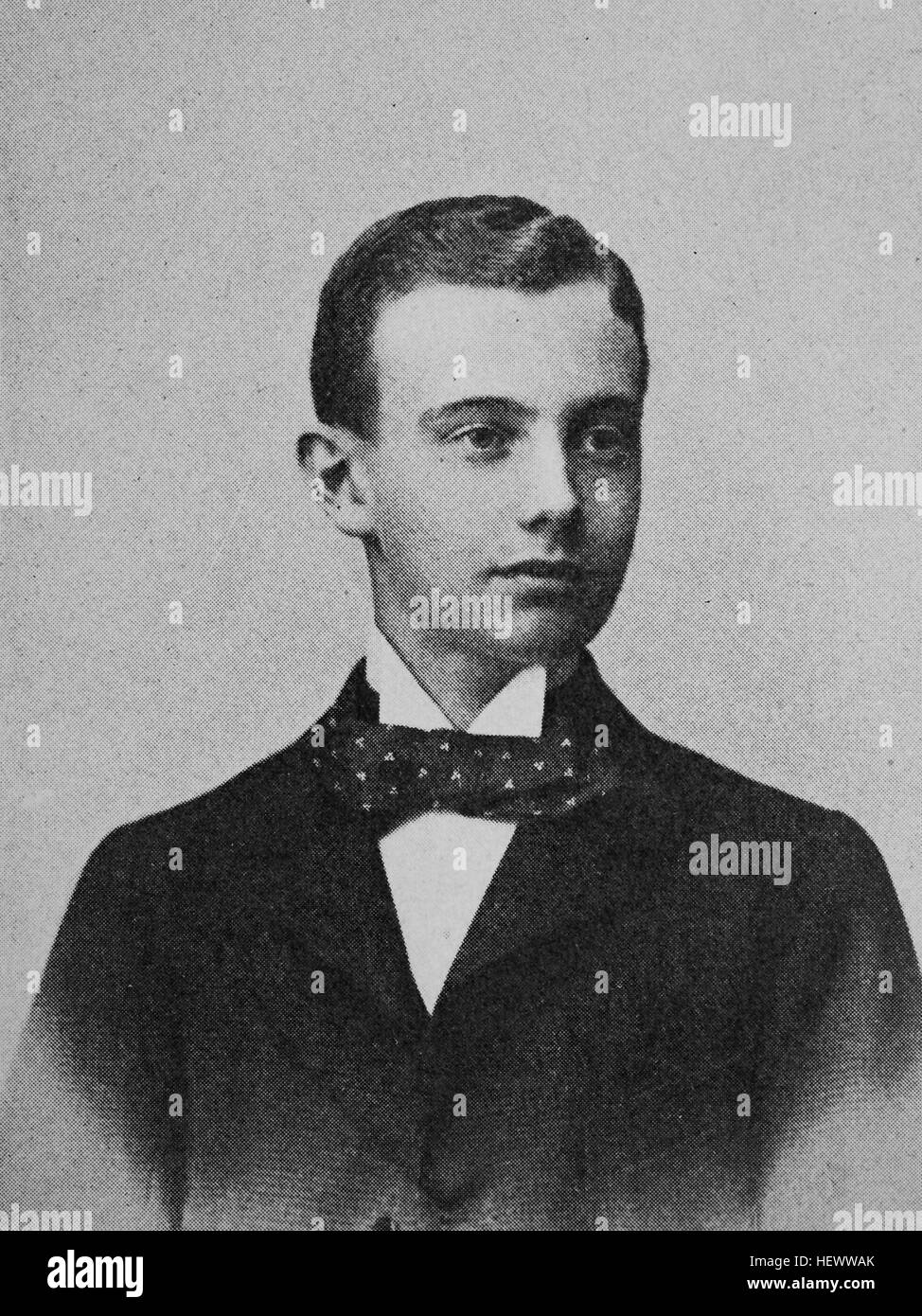 Federico Francisco IV, 9 de abril de 1882 - 17 de noviembre de 1945, último gran duque de Mecklenburg-Schwerin y regente de Mecklenburg-Strelitz, imagen de 1895, digital mejorado Foto de stock