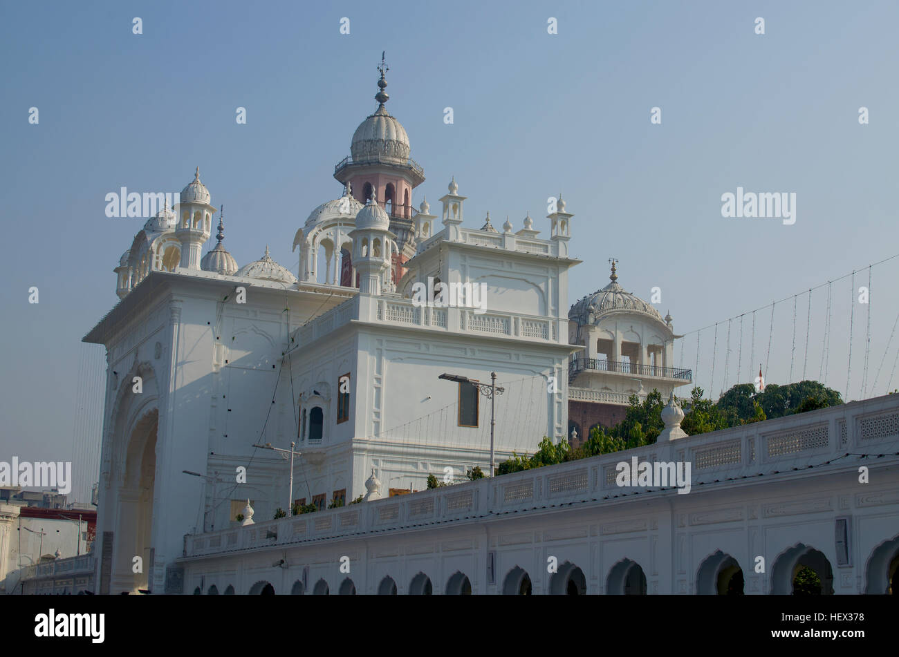 Arquitectura y lugares de interés de la ciudad de Amritsar en India,una construcción, Amritsar, la arquitectura, el arte, la India, la religión Foto de stock