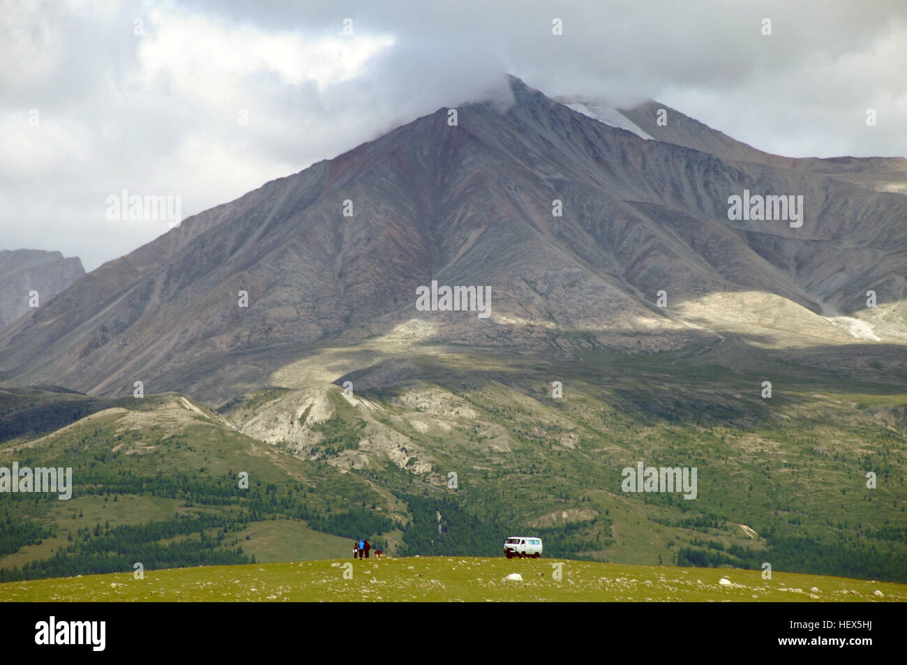 Las Montañas Sayan, Hovsgol, Mongolia Foto de stock