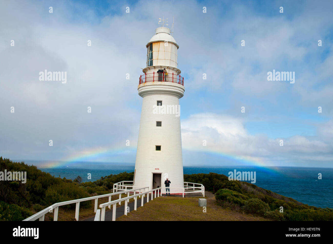 Faro de Cape Otway South Australia Foto de stock