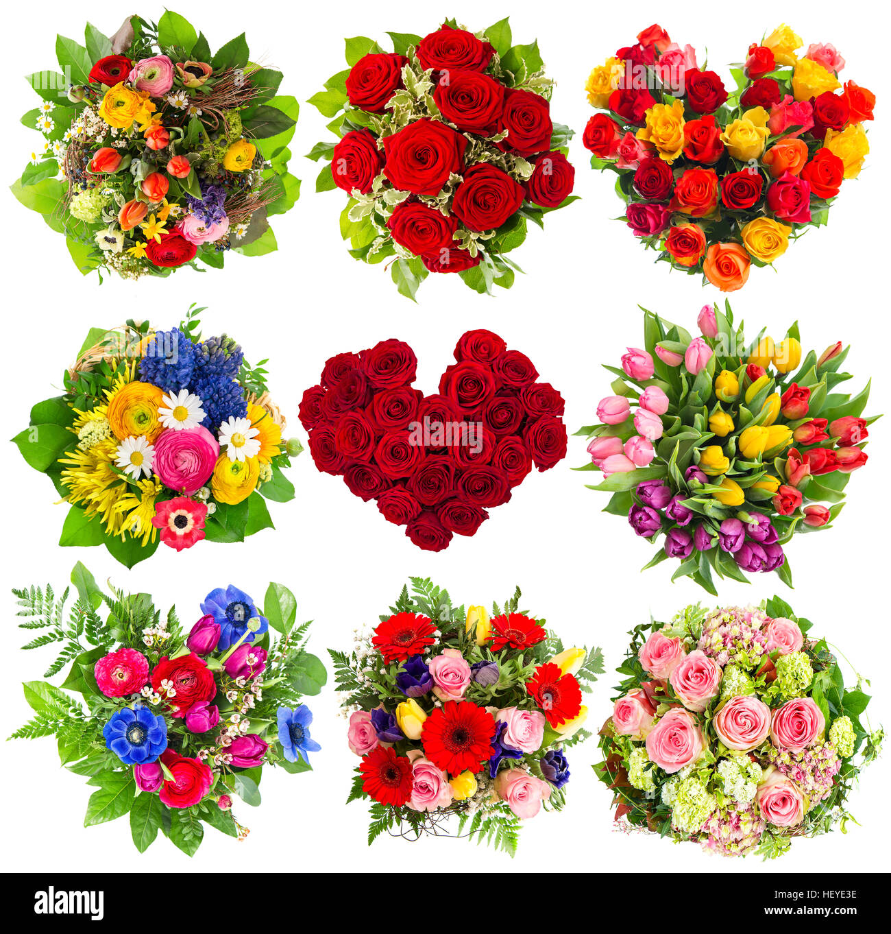 Ramos de flores para cumpleaños, bodas, Día de las madres, Semana Santa,  Vacaciones. Rosas rojas Fotografía de stock - Alamy