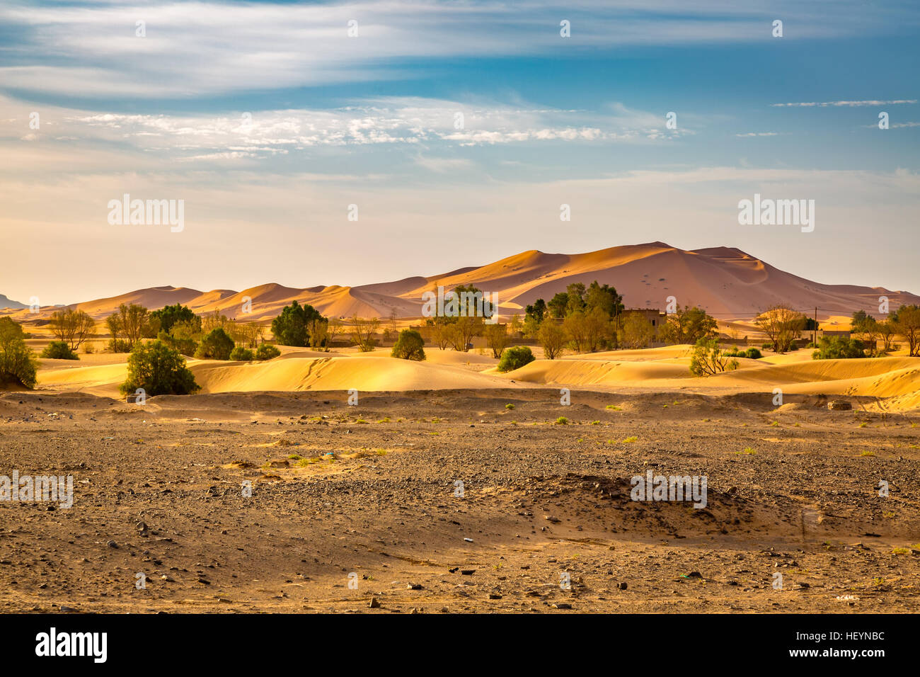 En el borde del desierto del Sáhara en la parte suroeste de Marruecos Foto de stock
