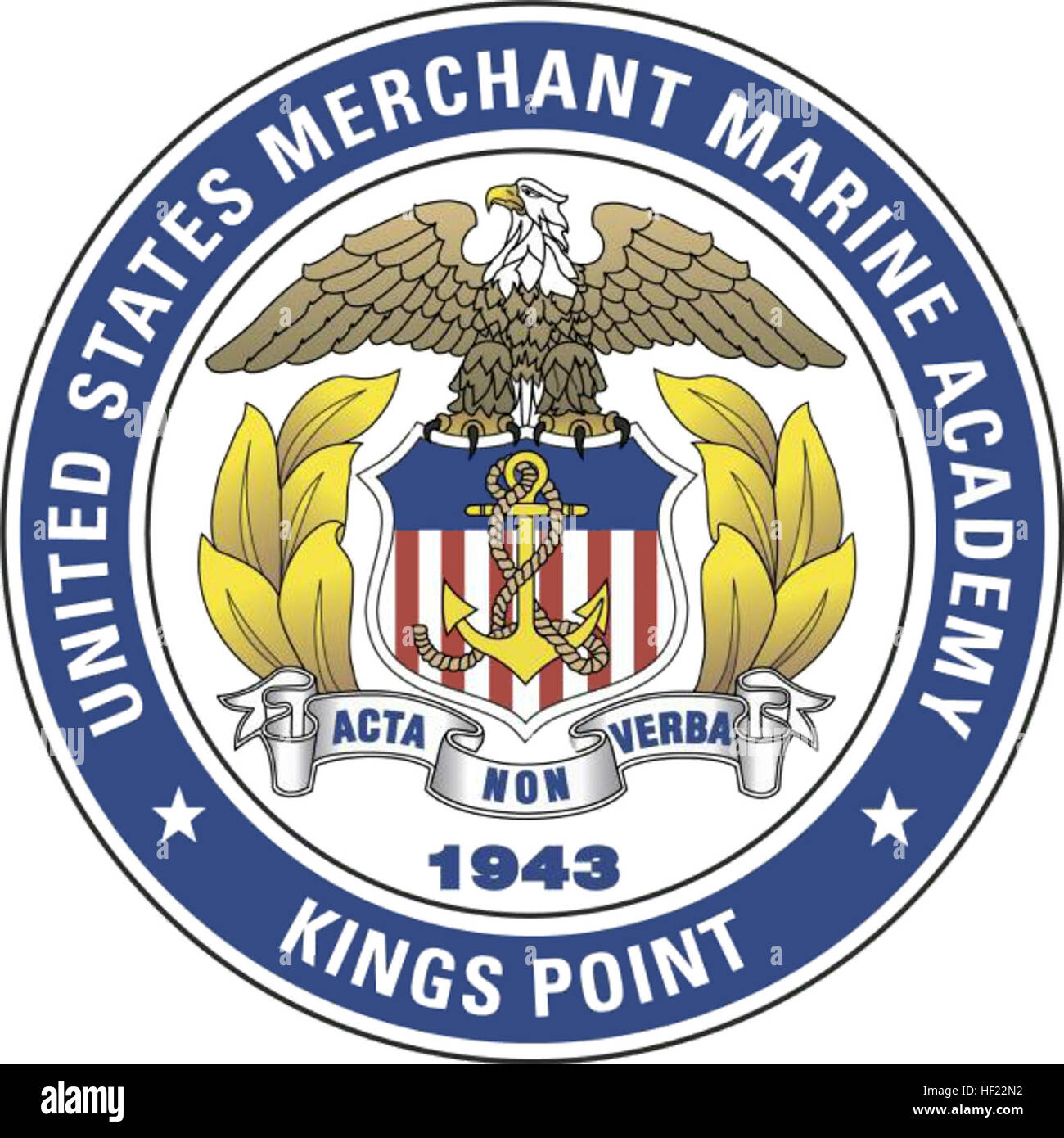 Estados Unidos el sello de la Academia de la Marina Mercante Foto de stock