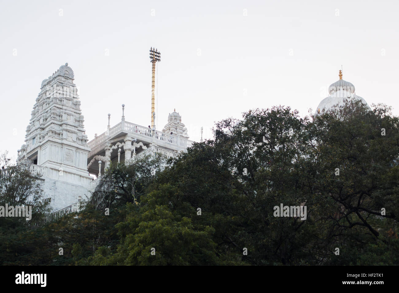 Vista del templo Birla Mandir en Hyderabad, India Foto de stock