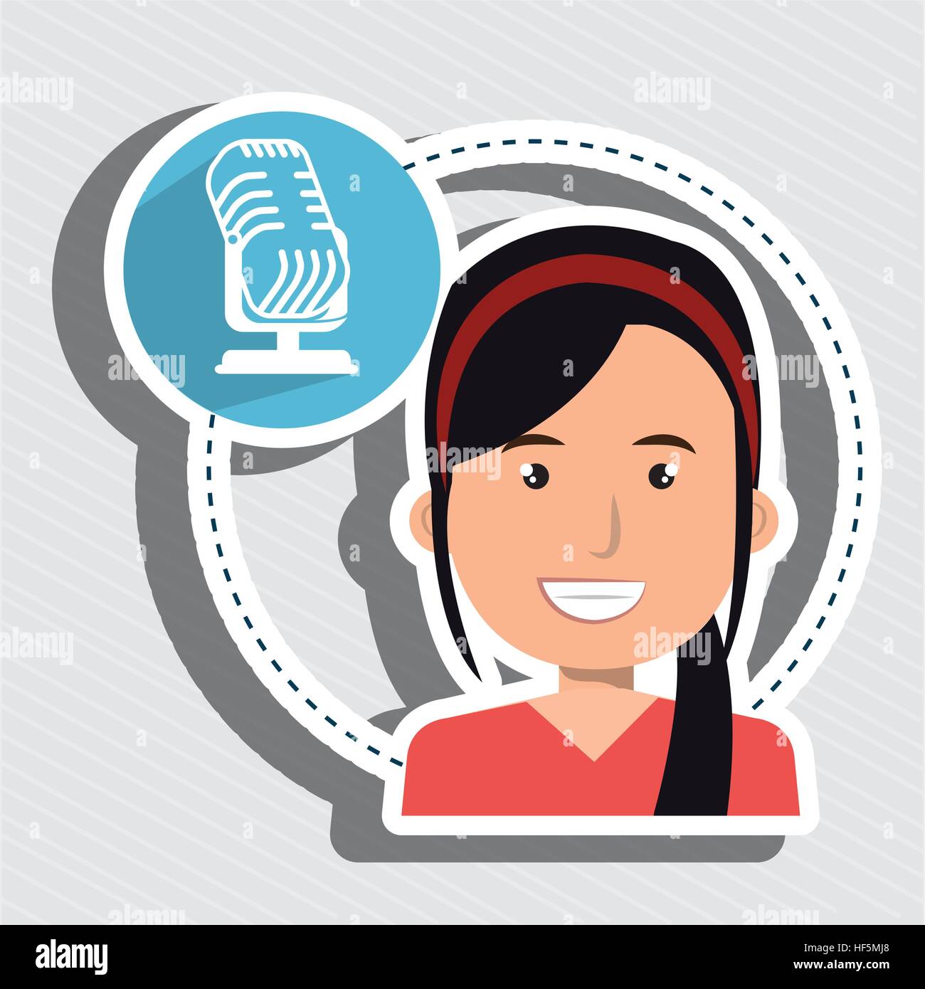 Mujer De Audio De Micrófono Hablan Ilustración Vectorial Eps 10 Imagen Vector De Stock Alamy 