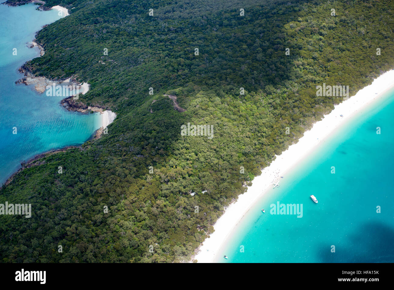 Islas Whitsunday, playa Whitehaven, Queensland, Australia Foto de stock