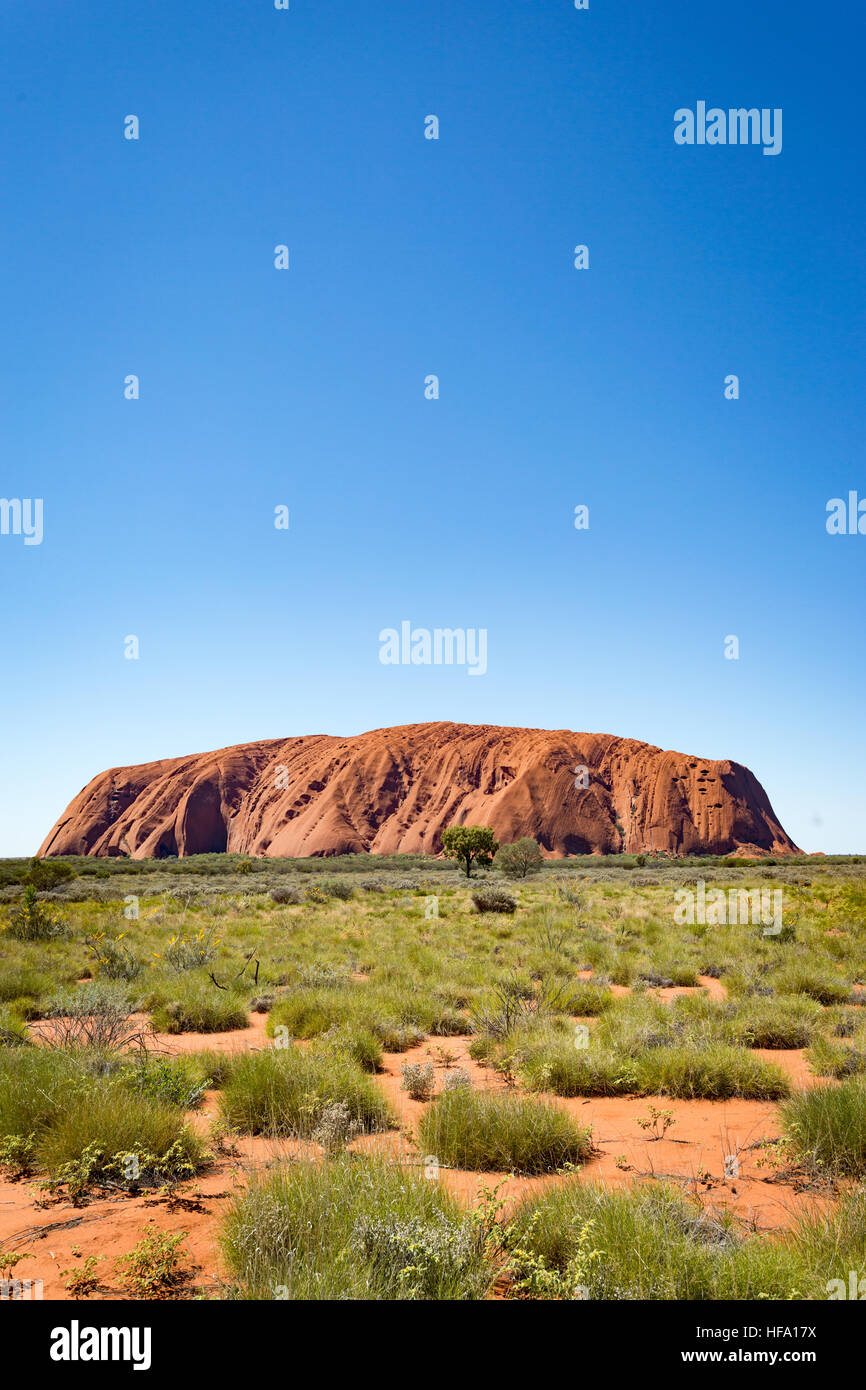 Uluru, centro rojo, el Territorio del Norte, Australia. Foto de stock