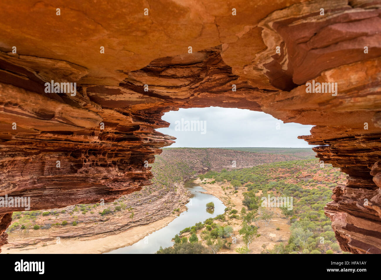 El Parque Nacional de Kalbarri, ventana Natural. Australia Occidental Foto de stock