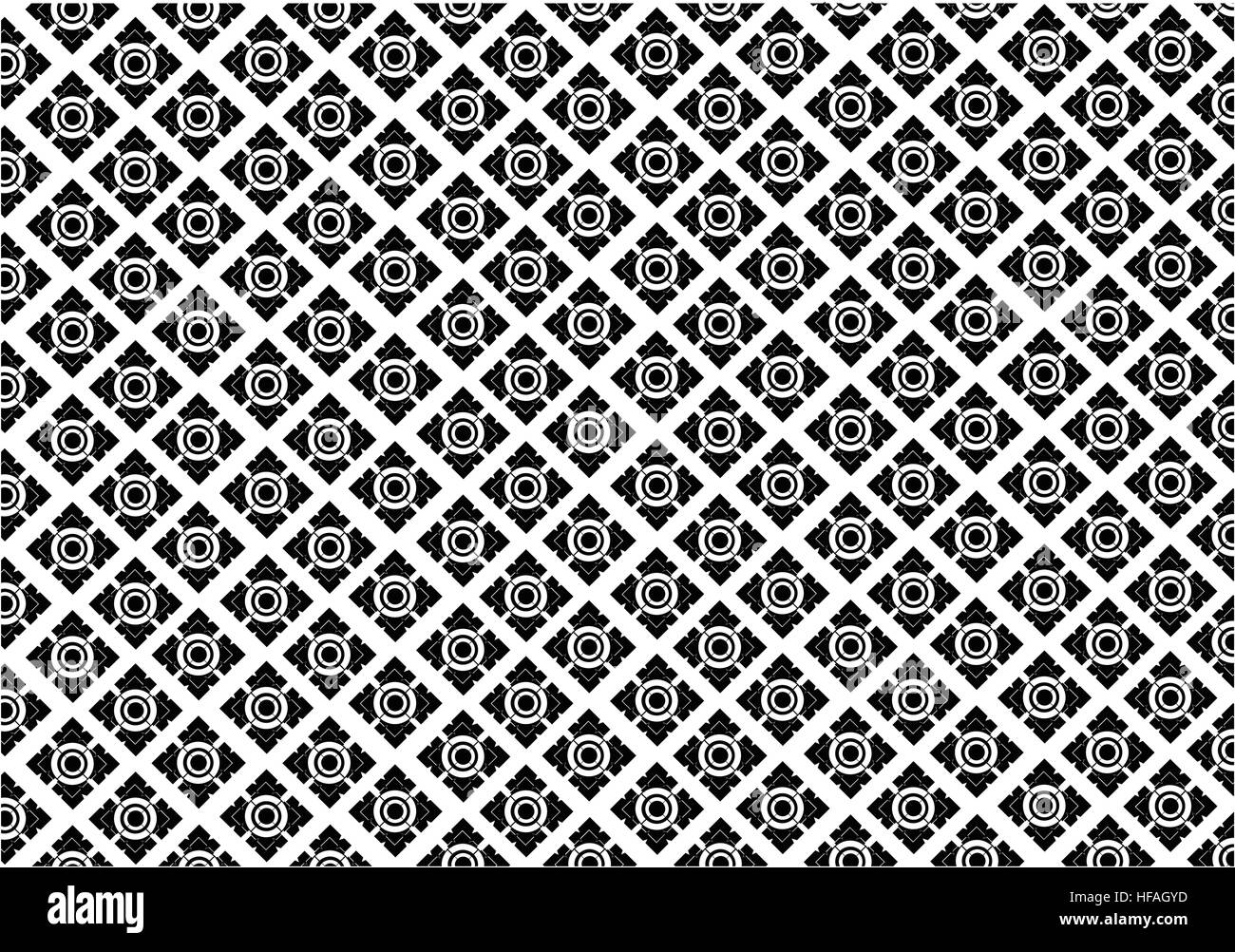 En blanco y negro de fondo de la trama de papel tapiz Vintage tailandés  Imagen Vector de stock - Alamy