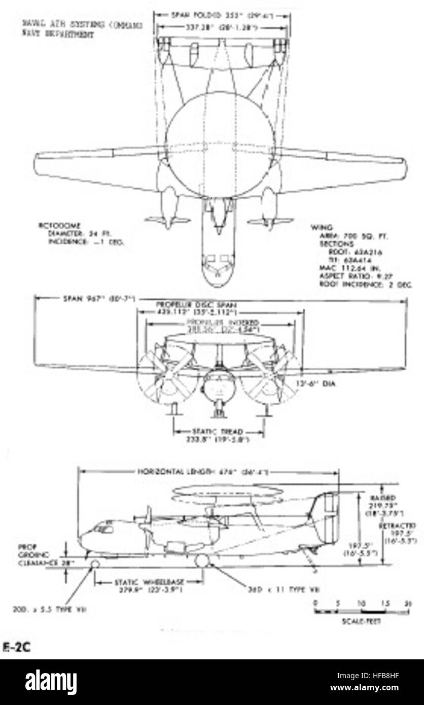 E-2C 3 dibujo lateral Fotografía de stock - Alamy