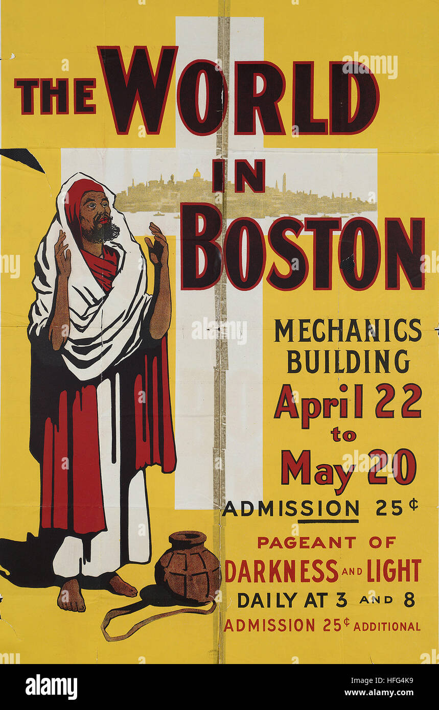 El mundo en Boston, Construcción Mecánica, 22 de abril a 20 de mayo Foto de stock