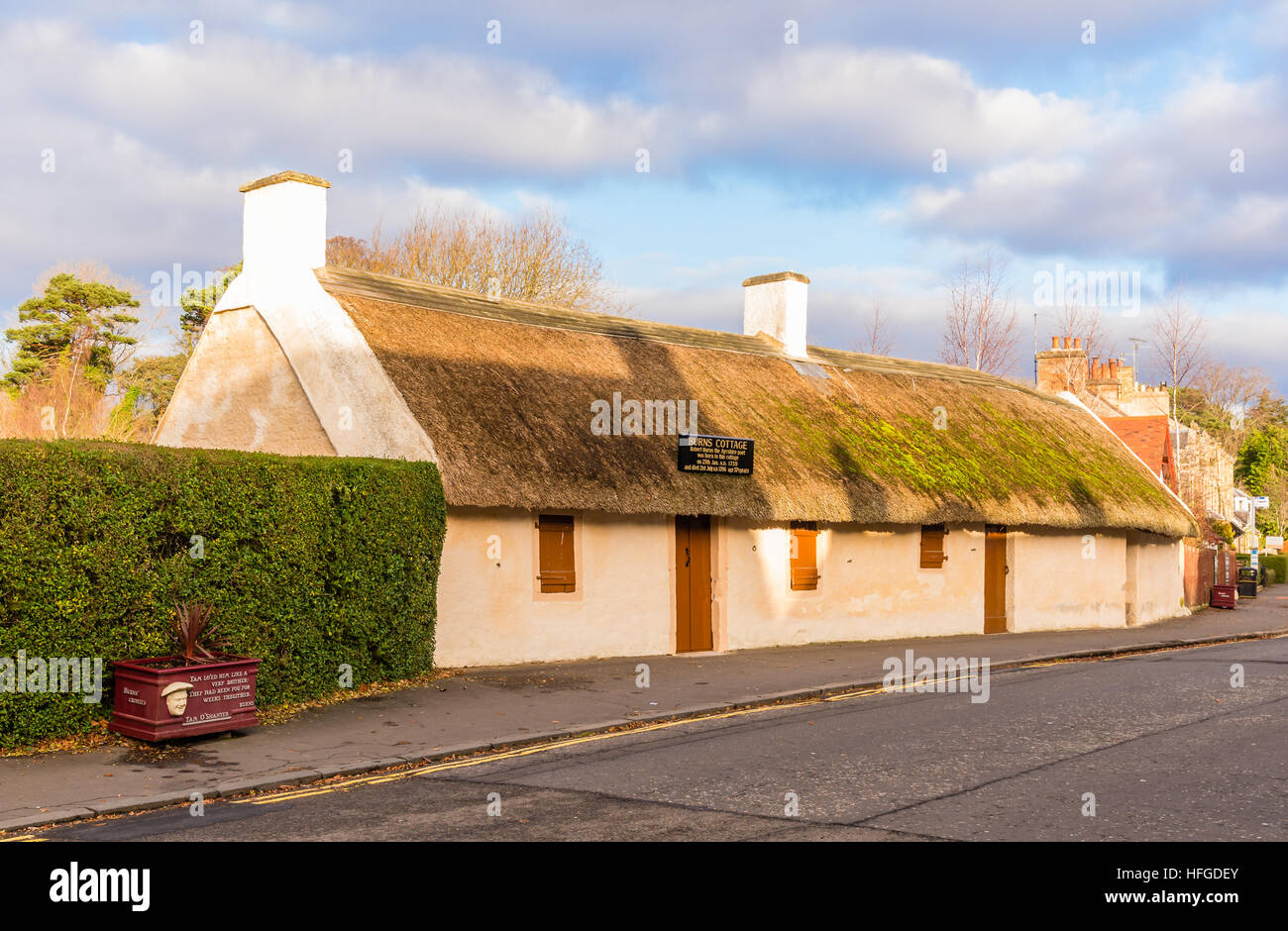 Burns Cottage Alloway South Ayrshire Escocia Foto de stock