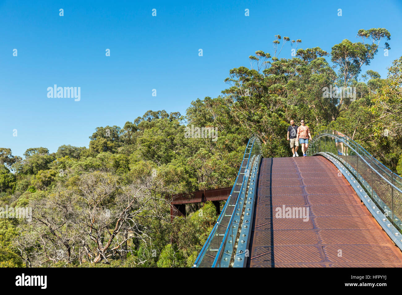 Los visitantes de la Federación Lotterywest Pasarela en Kings Park, Perth, Australia Occidental, Australia Foto de stock