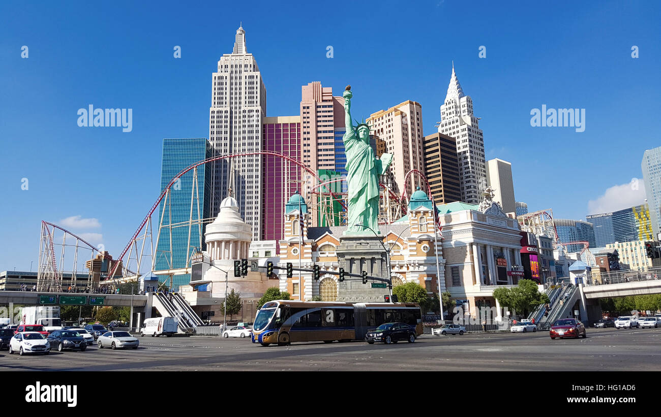 Poco de Nueva York, en Las Vegas, Nevada, EE.UU. Foto de stock