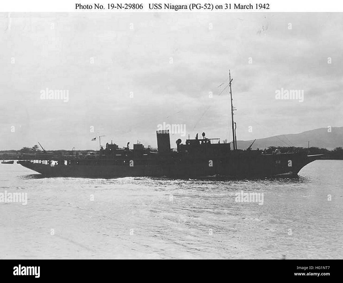 USS Niagara (PG 52) Foto de stock