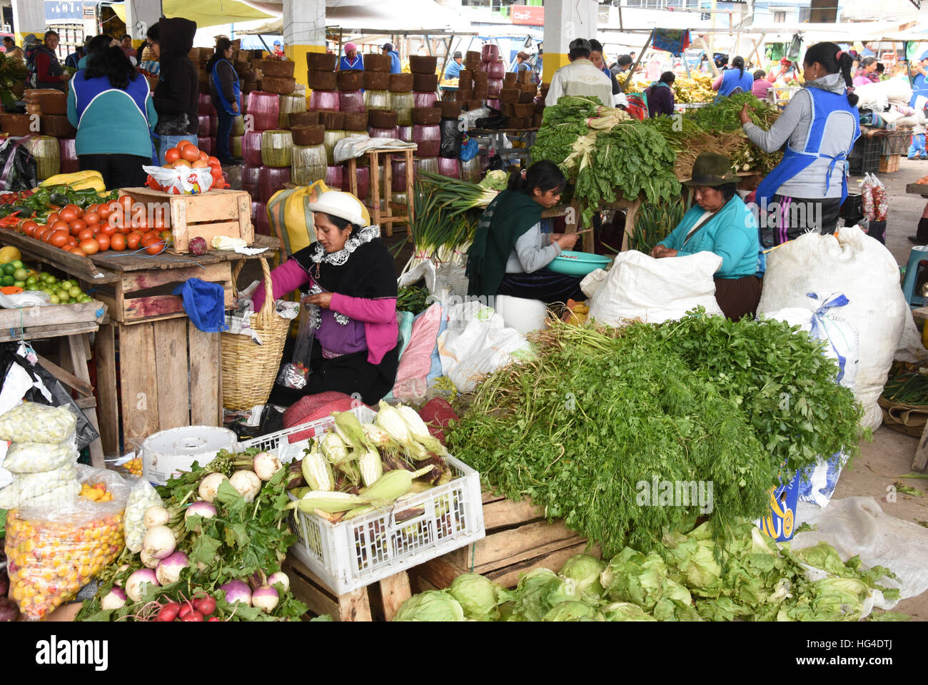 Jueves mercados, Saquisilí, Ecuador, Sudamérica Foto de stock